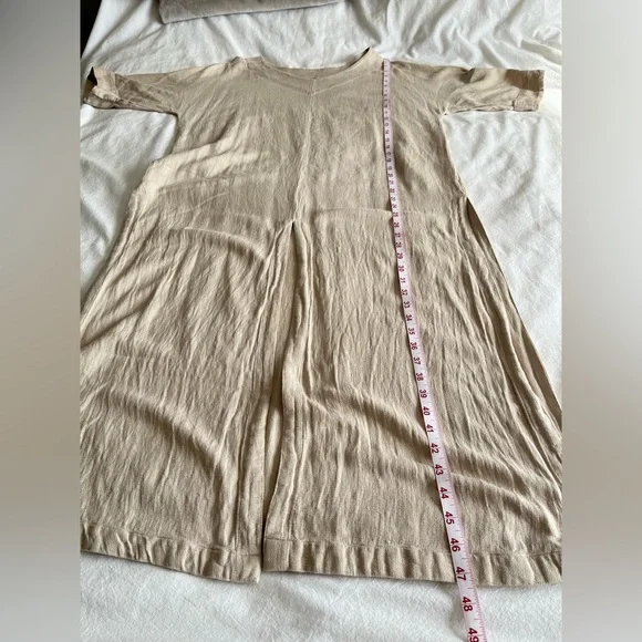 Soft Surroundings Boho Linen Blend Maxi Dress, L Lagenlook Oversized Resortwear - Picture 10 of 14